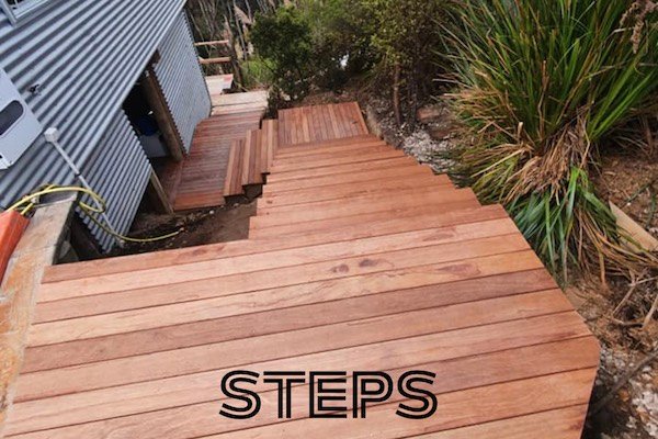 Premium timber deck steps - Bramwell Builders - West Auckland North Shore